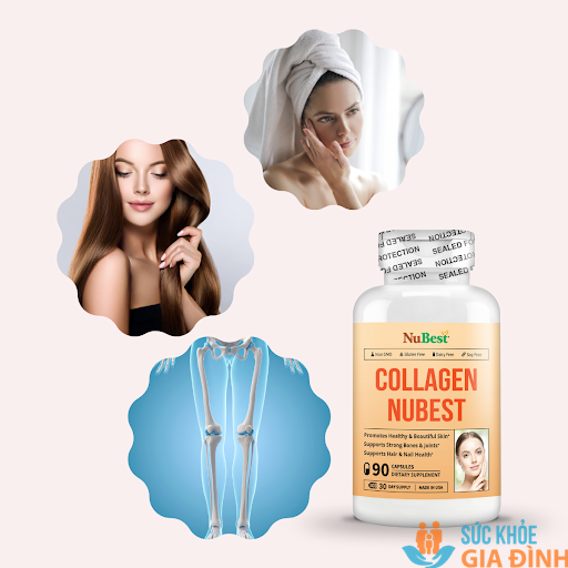 Collagen NuBest làm đẹp da, tăng sức khỏe móng và tóc, xương khớp thêm linh hoạt