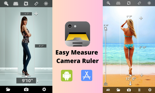 Easy Measure - Camera Ruler là app đo chiều cao phổ biến trên cả iOS và Android.